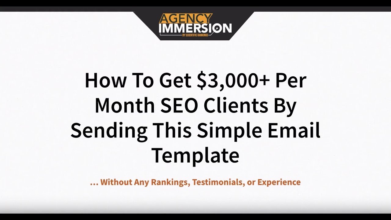 How To Get $3,000+ Per Month SEO Clients With Cold Email (Part 1)