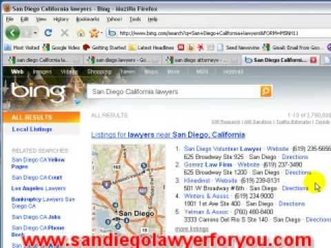 San Diego attorney - seo - search engine opimization tips