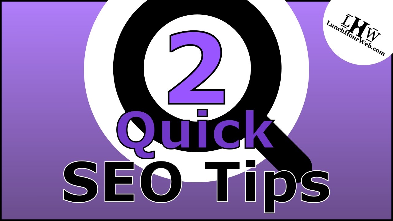 Two Quick SEO Tips - Sitemap & WebPage SEO