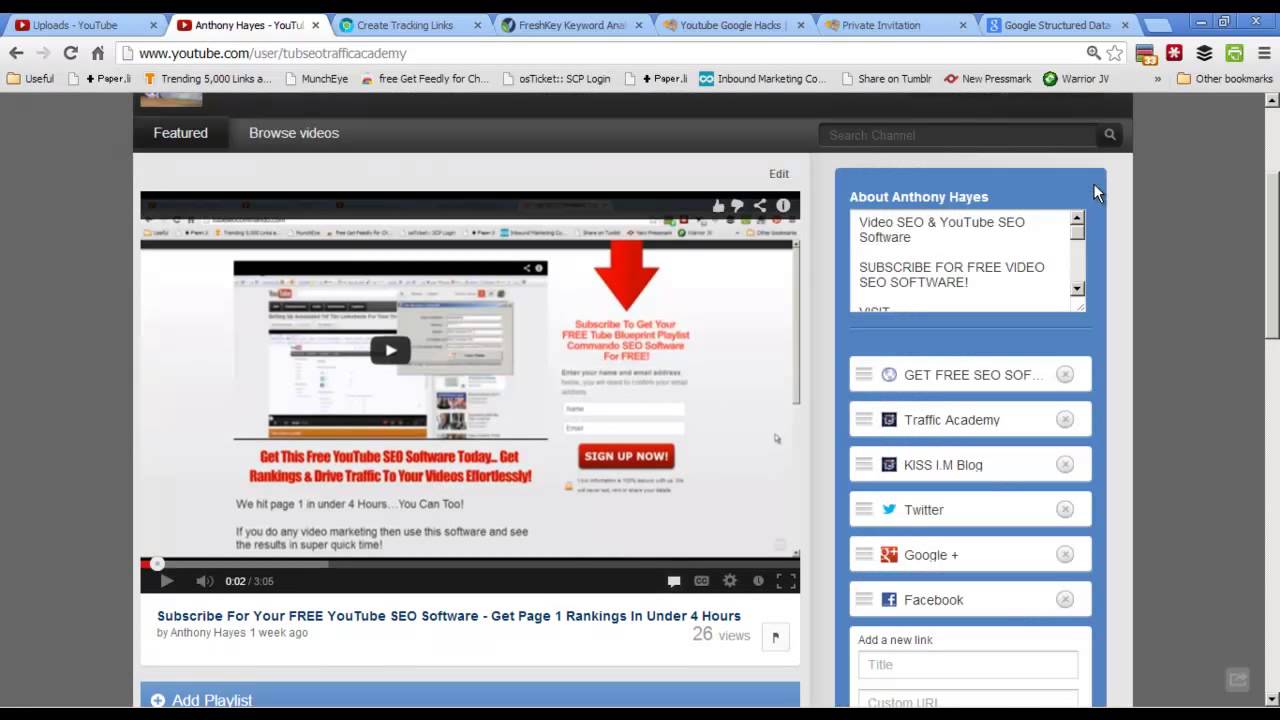 Video SEO - YouTube Search Engine Optimization Tips For 2013 Part 1 to 8