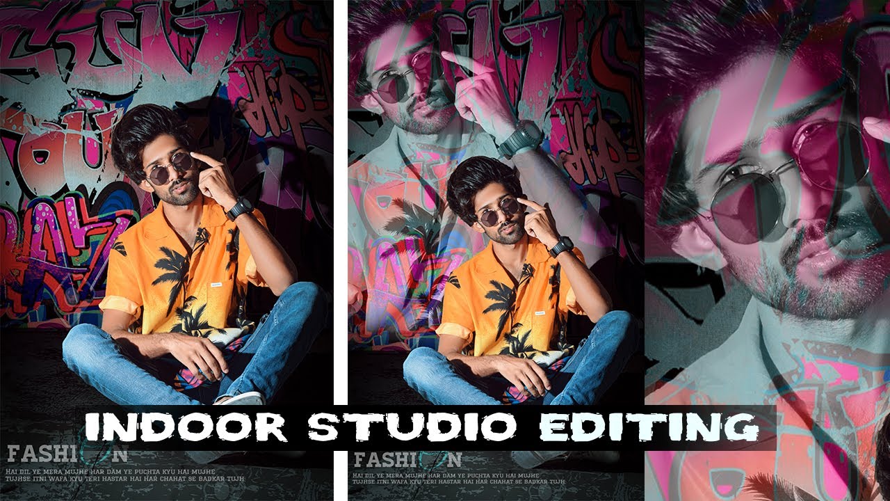 INDOOR  STUDIO  Editing photoshop cc tutorial How to make photo Shadow in Background  dil studio