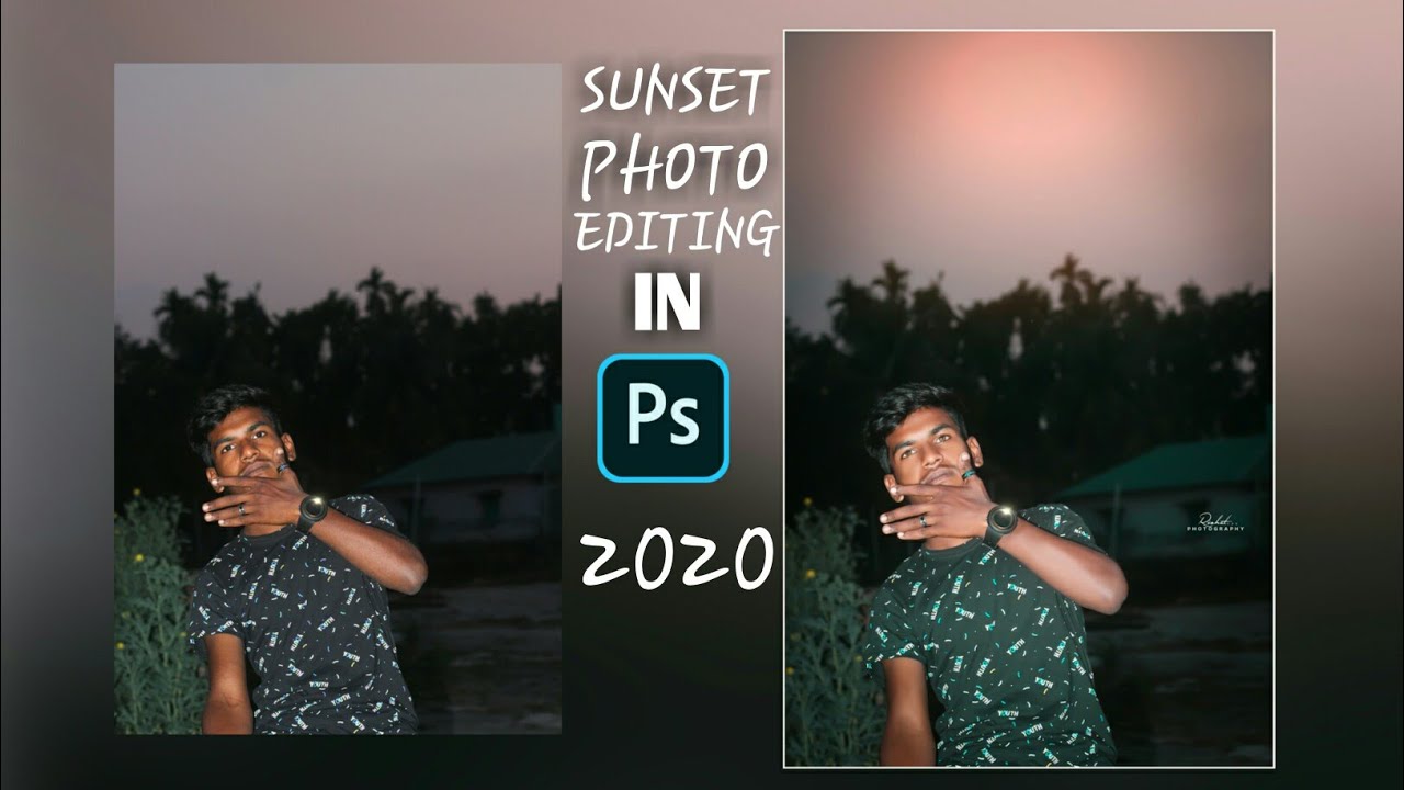 How to add sunset effect in photoshop 2020 | Best photo editing tutorial in photoshop | Rishat Editz