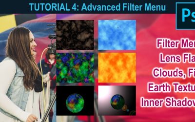 How to use Filter Menu in Adobe PhotoShop | Beginners Tutorial in Hindi | Lens Flare | Earth Texture