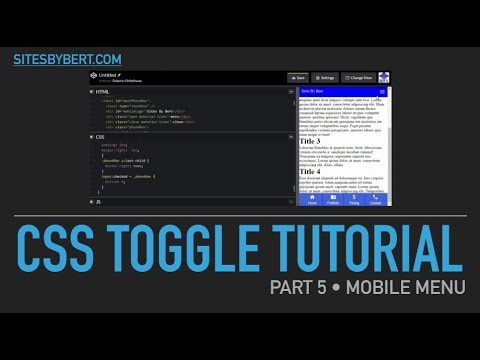 05 CSS Toggle Tutorial • Mobile Menu