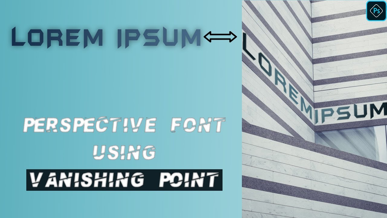 PUT YOUR FONT IN PERSPECTIVE WITH VANISHING POINT FILTER | ADOBE PHOTOSHOP CC | SIMPLE STEPS  TO DO