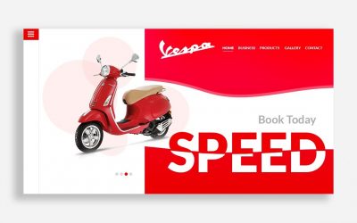 UI Design Tutorial Photoshop – Scooter Brand