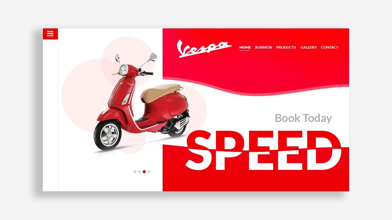 UI Design Tutorial Photoshop - Scooter Brand