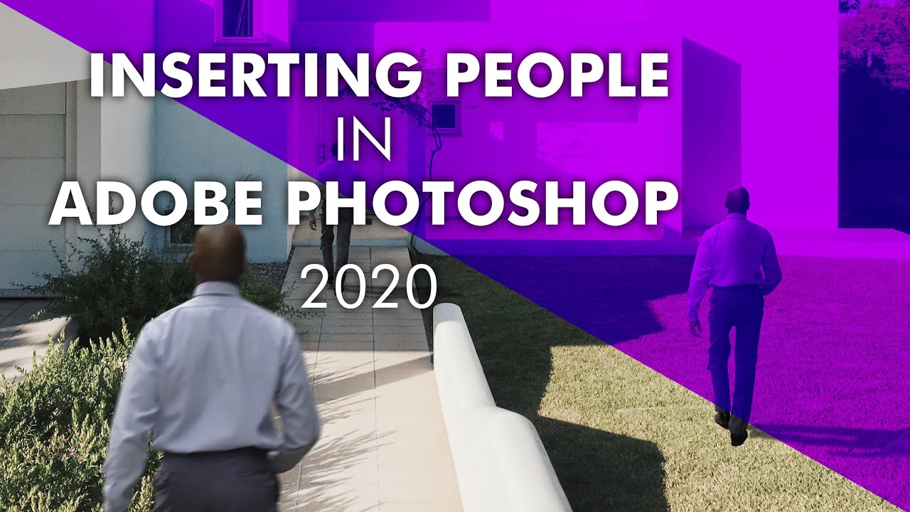 Inserting People in Adobe Photoshop Tutorial | Architecture Visualization Rendering | 2020