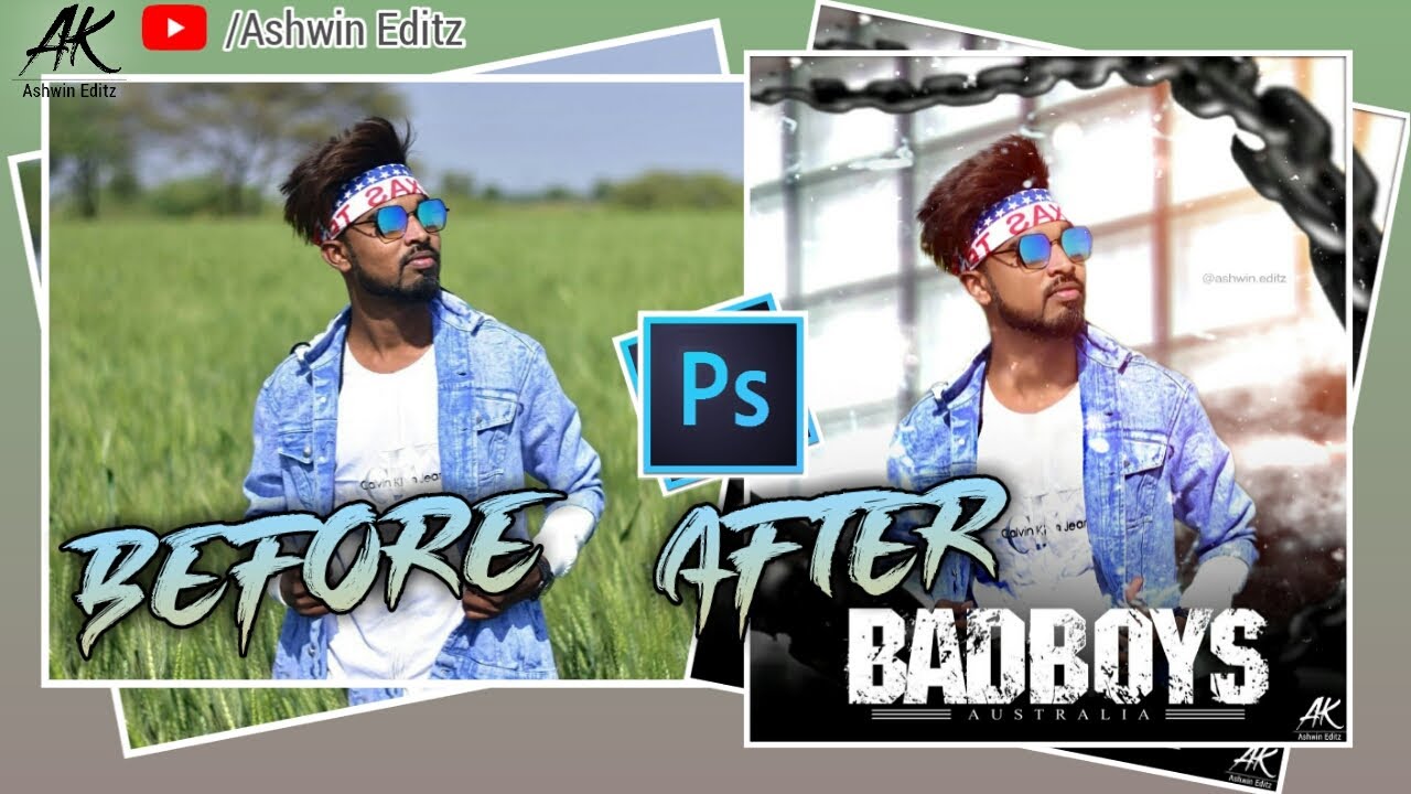 Bad Boys Concept Photo Editing in Adobe Photoshop cs3 | Photo Editing Tutorial | Ashwin Editz.