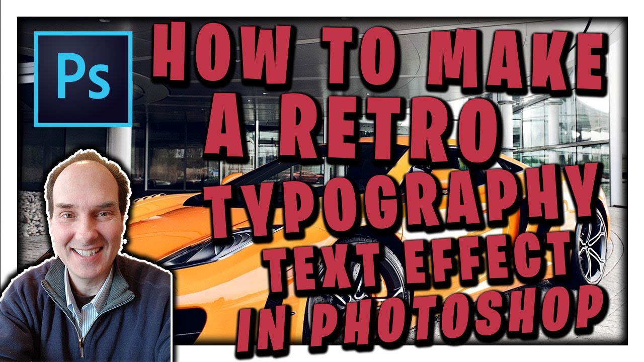How To Make A Retro Typography Text Effect In Photoshop | Adobe Photoshop Tutorial