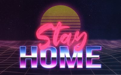 Stay Home 80s Retro Style Wallpaper – Photoshop Tutorial