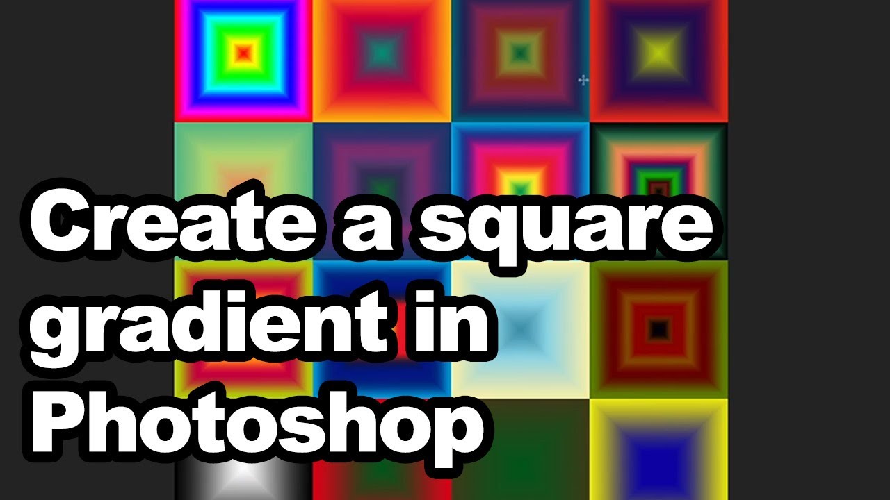 How to create a square gradient in Photoshop tutorial