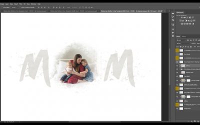 How to Edit a Watercolor Photo Template in Photoshop and Photoshop Elements – Editing Tutorial