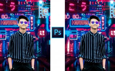 Neon City Background Changing Photo Editing 2020 || in adobe Photoshop || rifat Creation
