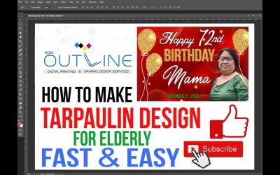 How to design a Tarpaulin Fast & Easy | Adobe Photoshop Tutorial | Outline Digital Graphic Solutions