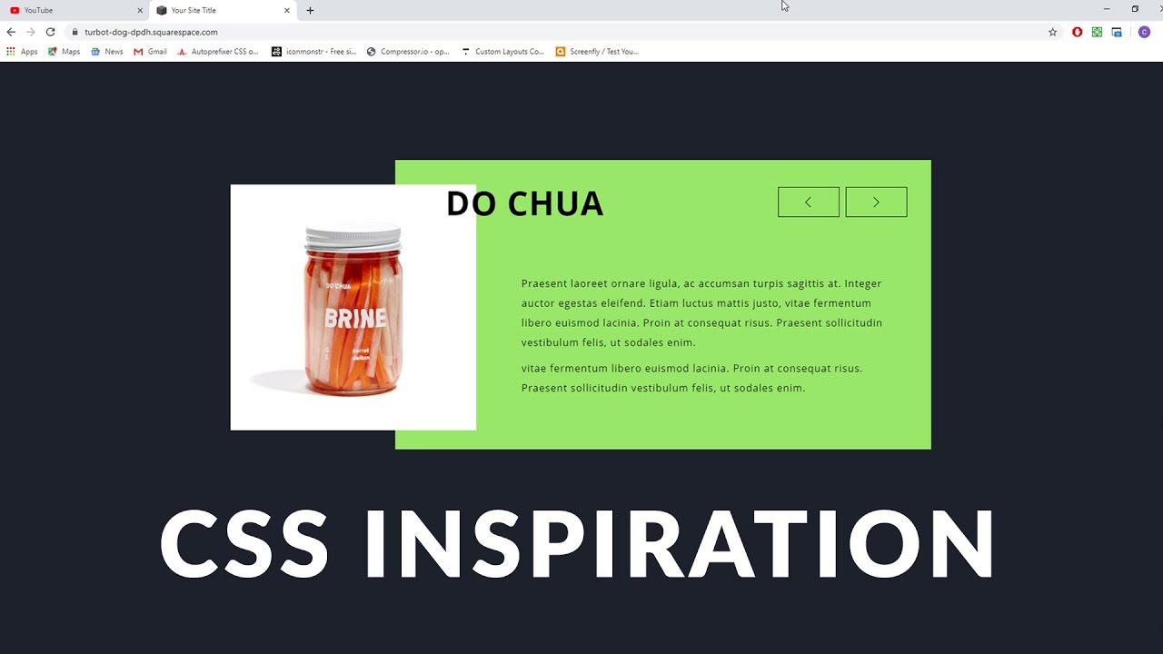 Squarespace CSS Inspiration - Projects from August