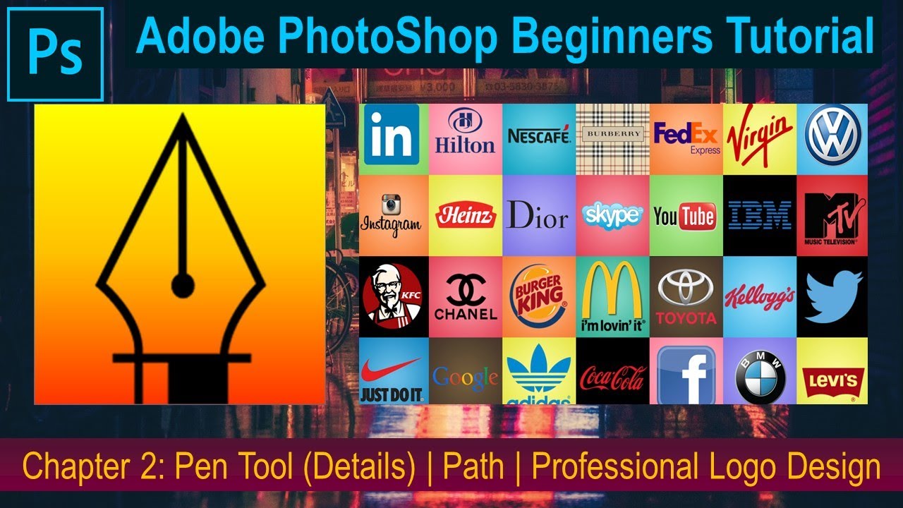Adobe Photoshop Tutorials in Hindi | Master Pen Tool, Path | Professional Logo Designing | Chapter 2