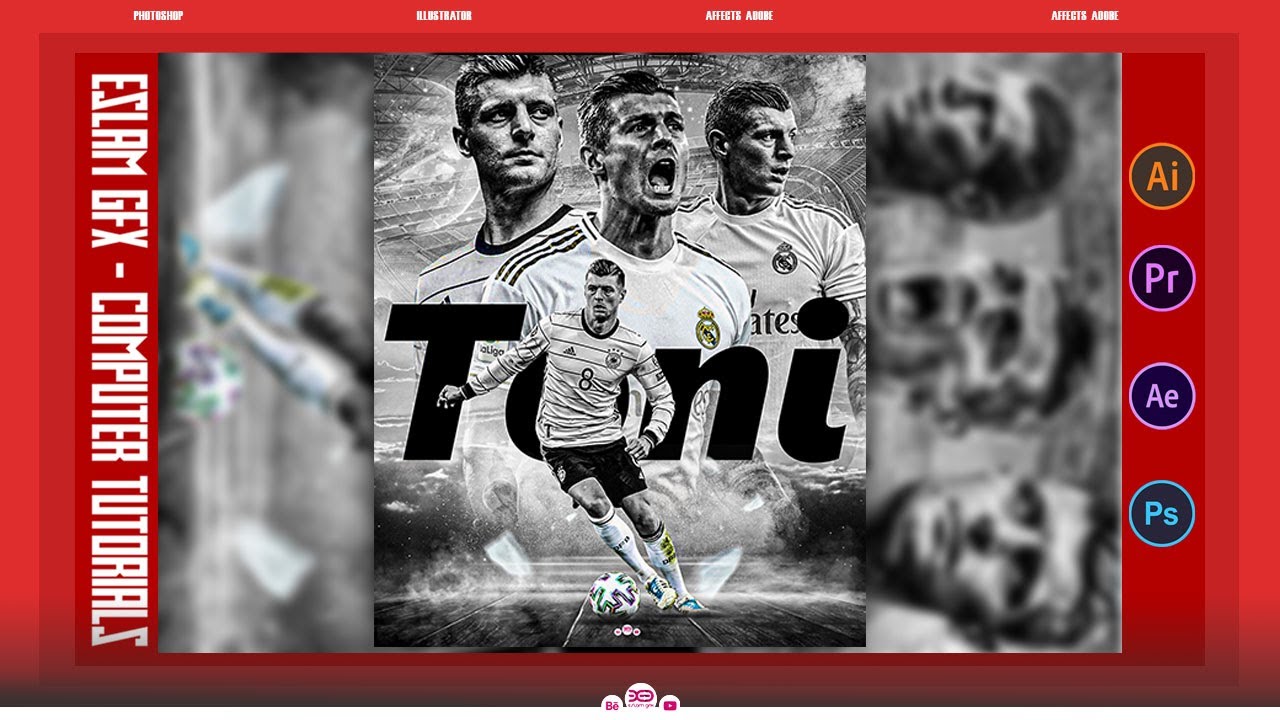 Adobe Photoshop Tutorial Toni Kroos l Sports Poster Design