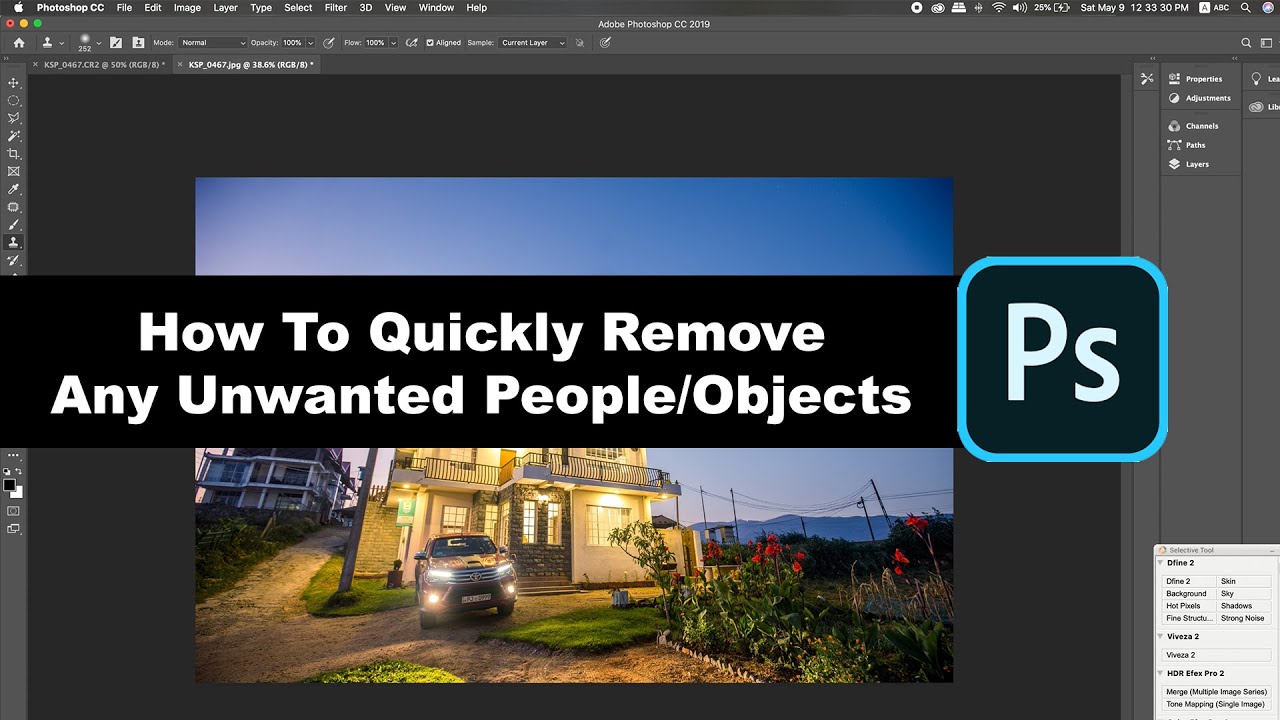 How to Remove Object using Adobe Photoshop, Stamp tool