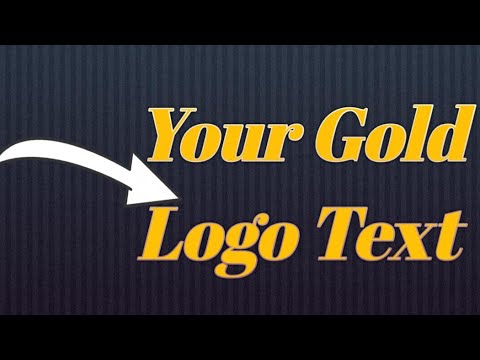 Gold  Logo Photoshop Tutorial! Photoshop Gold Text Effect