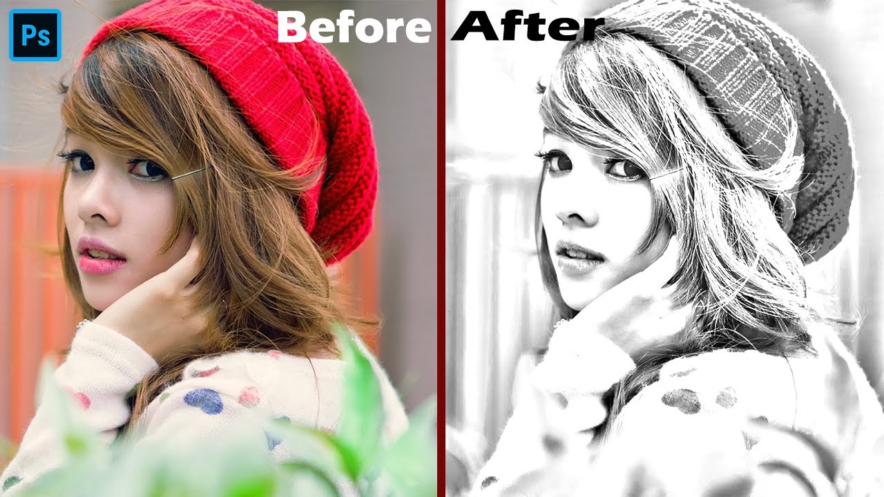 photoshop tutorial- How to Transform photos into Gorgeous, Pencil drawing