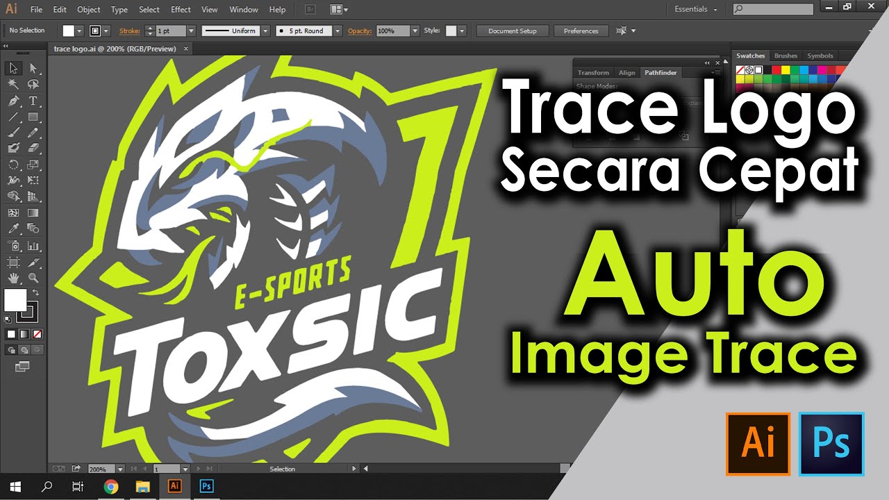 Vector / Trace Logo atau gambar - Adobe Illustrator Tutorial & Photoshop