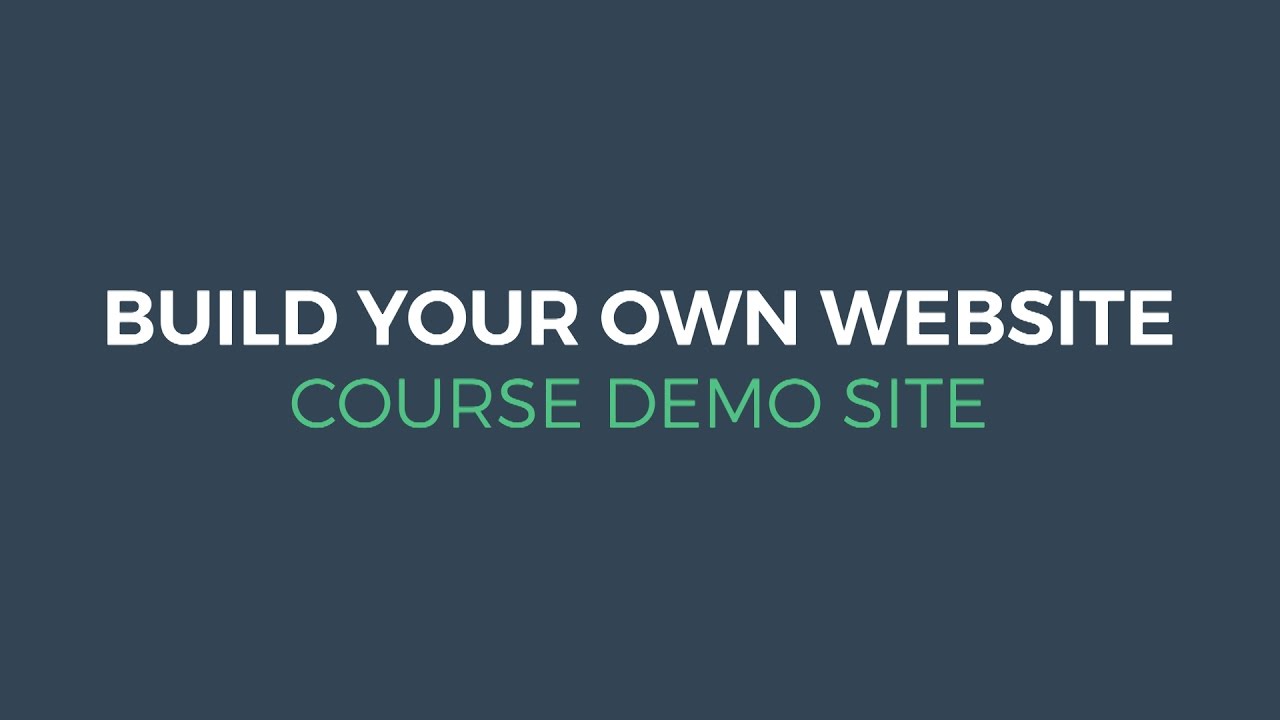 Build Your Own Website - Course Demo Site | Digital Hatch