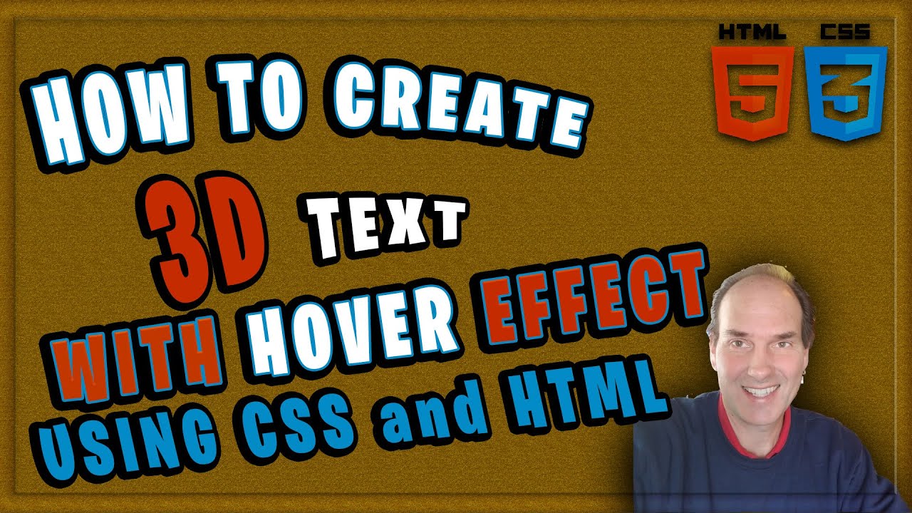 How To Create 3D Text With Hover Effect Using CSS and HTML | CSS and HTML Tutorial