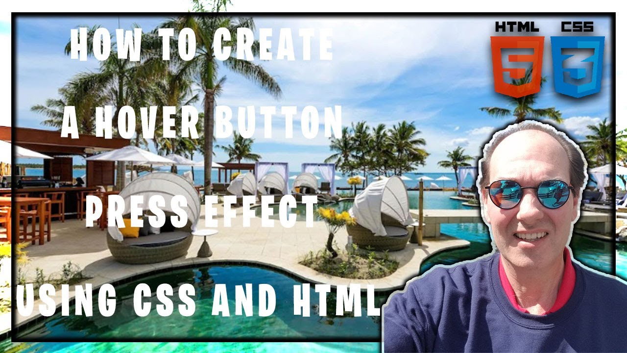How To Create A Hover Button Press Effect Using CSS and HTML | CSS HTML Tutorial