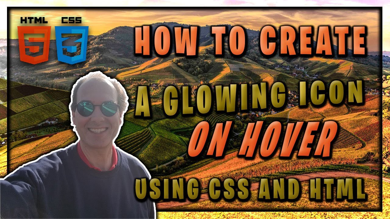 How To Create A Glowing Icon On Hover Using CSS and HTML | Web Development Tutorial