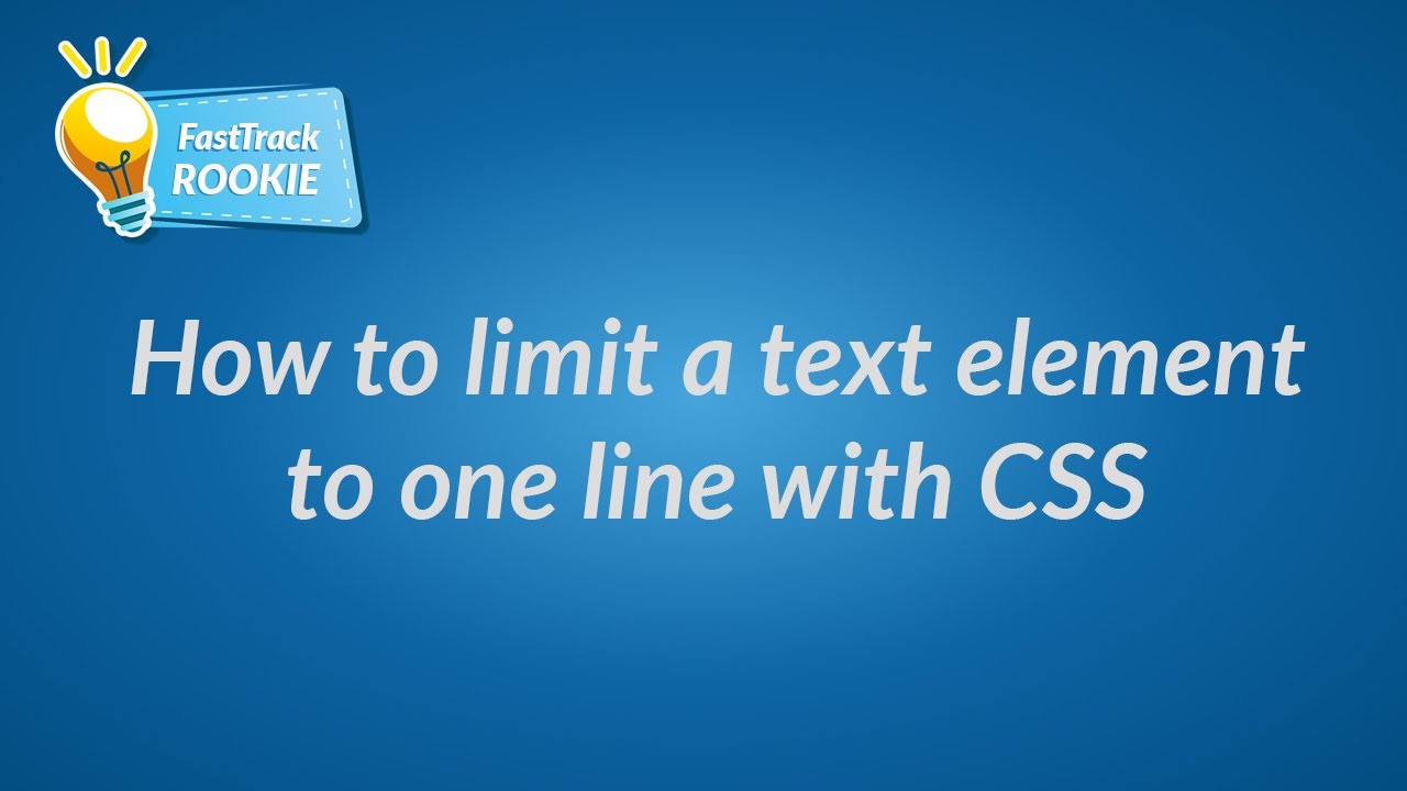 How to limit a text element to one line with CSS