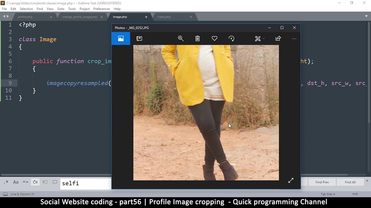Social Website from scratch - Part 56 - Profile image cropping | OOP PHP with MYSQL Database