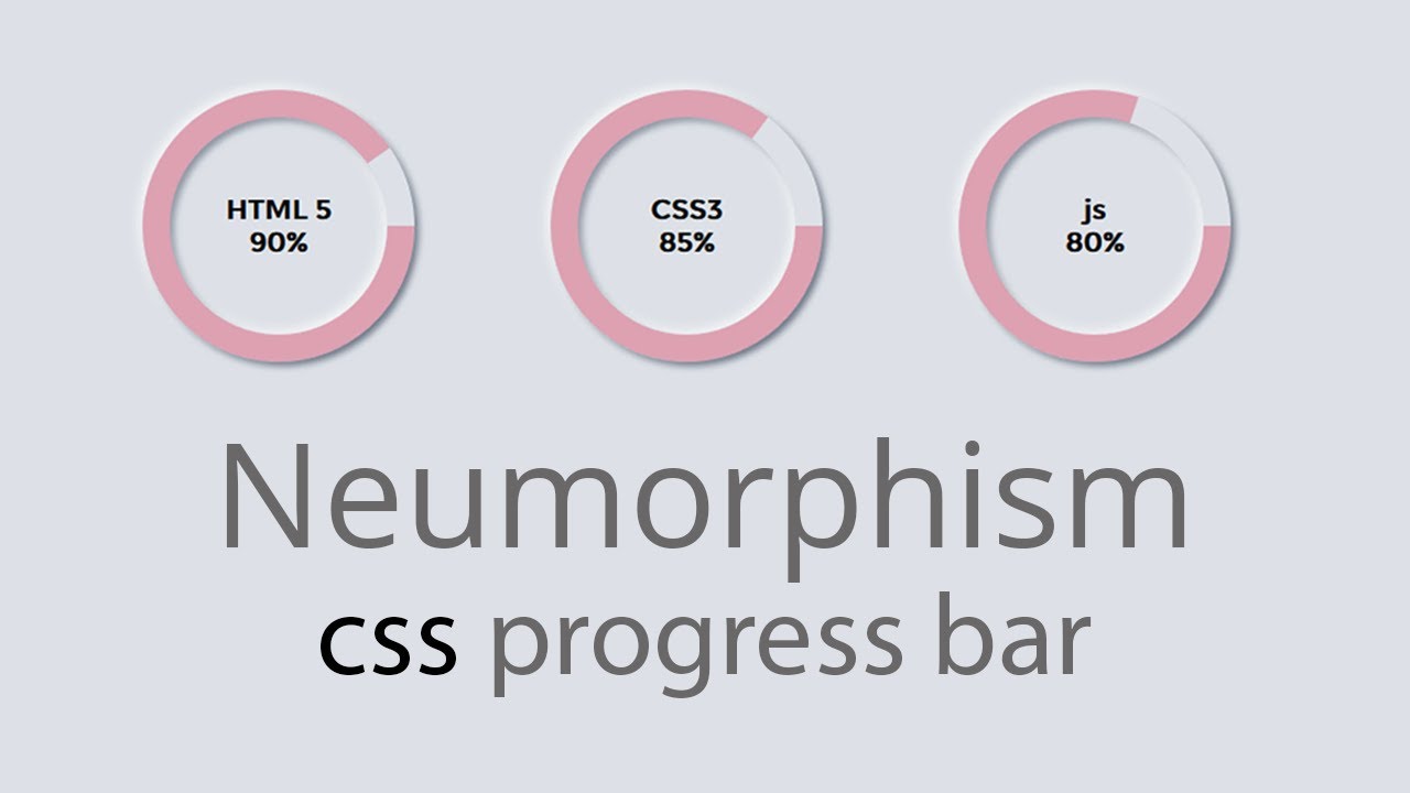 How to Create Neumorphism Circular Progress Bar with only css | HTML & CSS | web cifar 2020