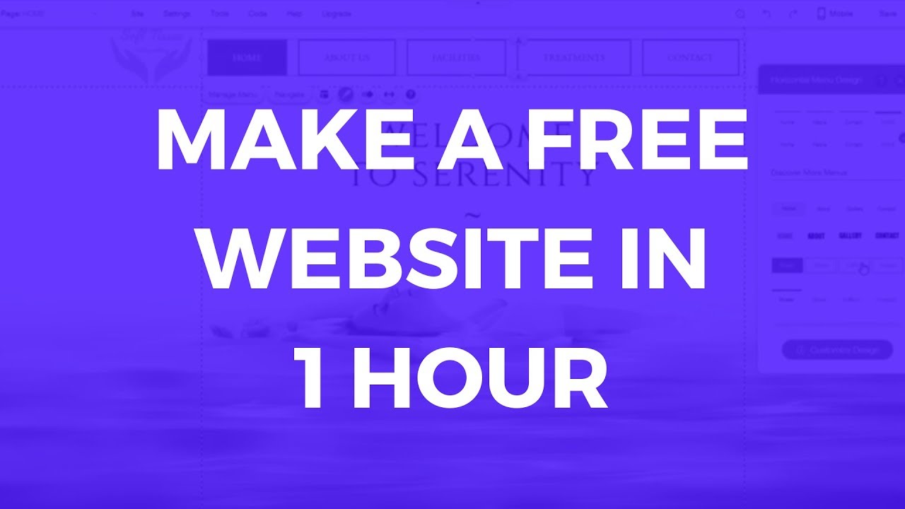 How to Make a Free Website with Wix in 1 Hour? Wix Tutorial