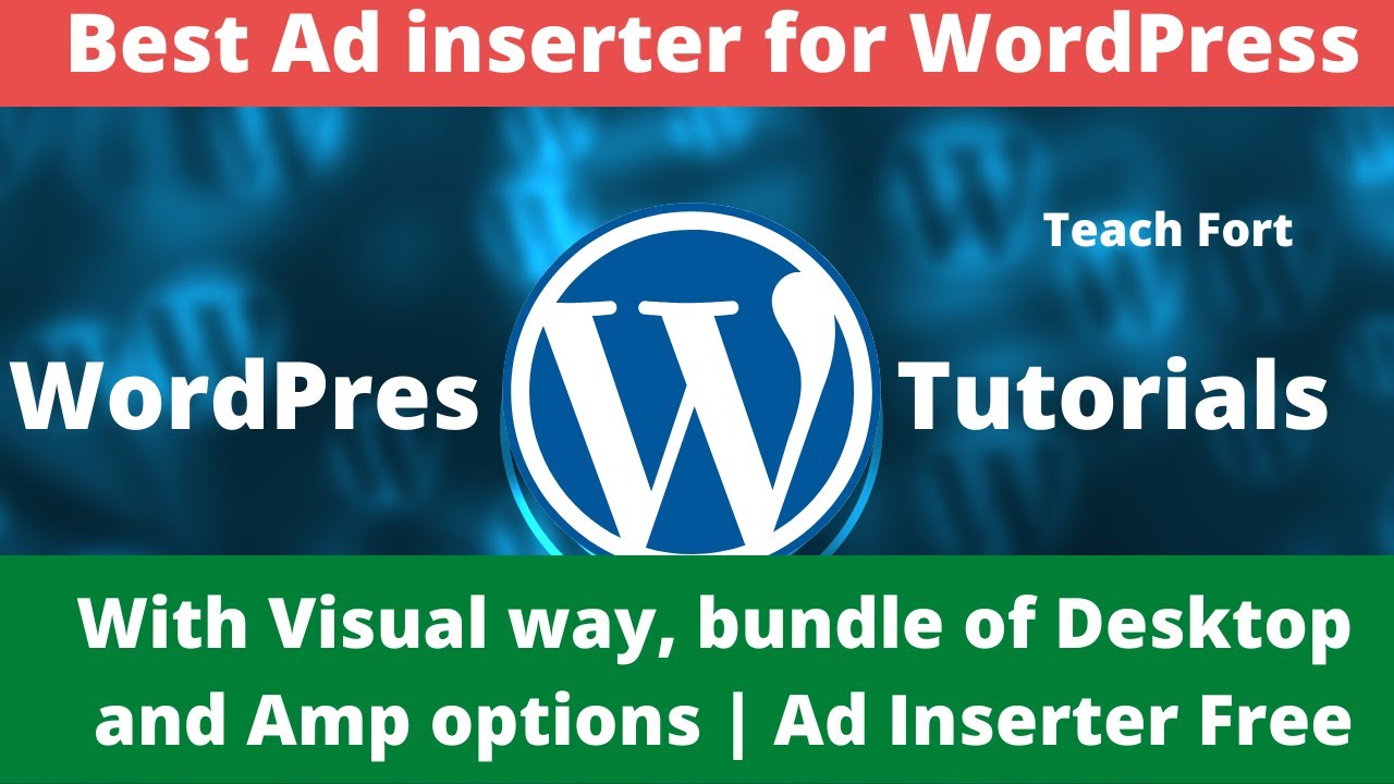 Best Free Ad inserter for WordPress with Visual way, bundle of Desktop and Amp options | Ad Inserter