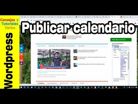 Cómo publicar un evento en wordpress con Google calendar
