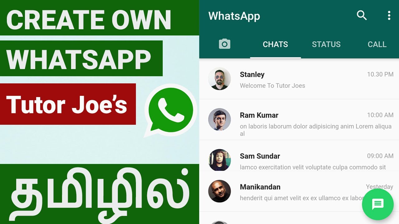 Create Your Own Whats App  UI Design in Flutter | Tamil | Whats App Clone Tutorial in Tamil