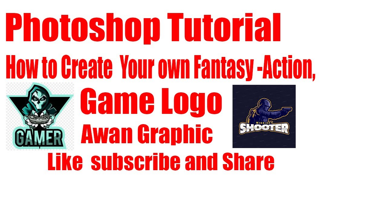 How to create your own fantasy -action video game logo (Photoshop Tutorial)