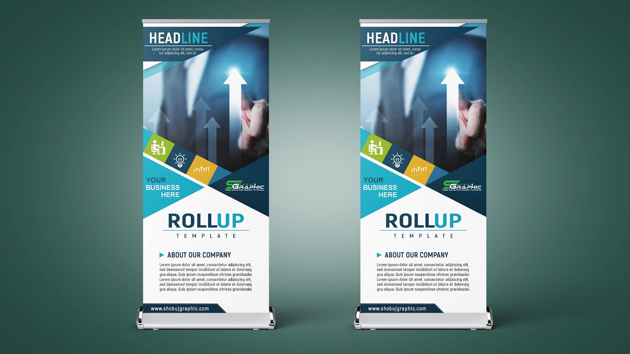 Professional Roll Up Banner Design Photoshop cc Tutorial