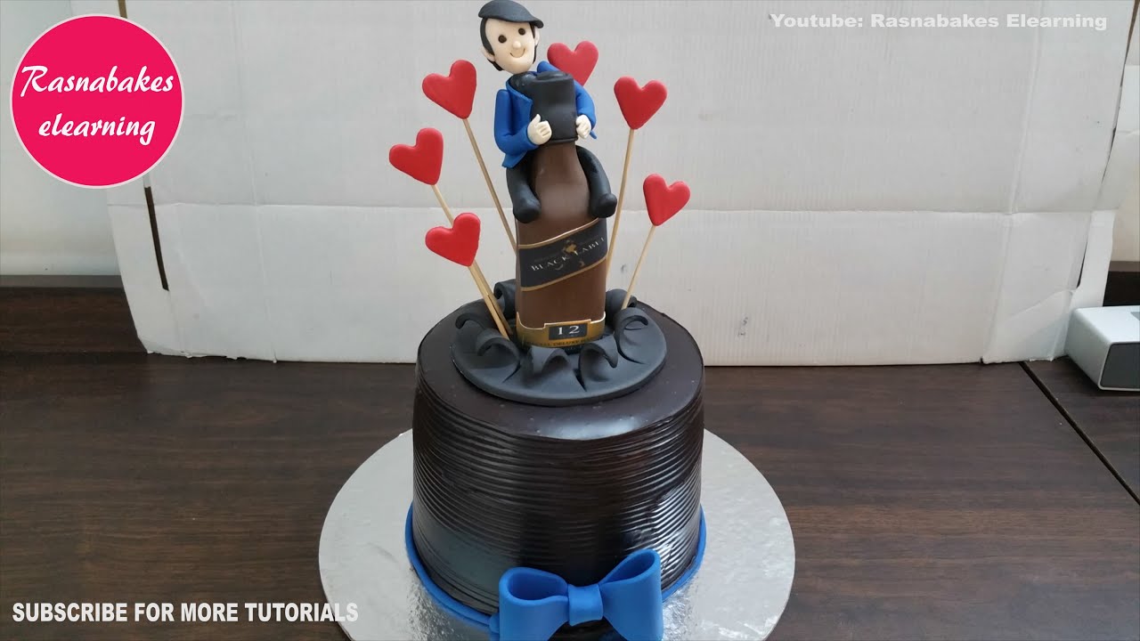 easy simple unique birthday chocolate cake decoration designing ideas for husband men boyfriend