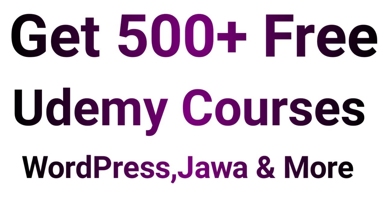 Get 500+ Udemy courses Free of Wordpress | Jawa | CSS | SEO & More