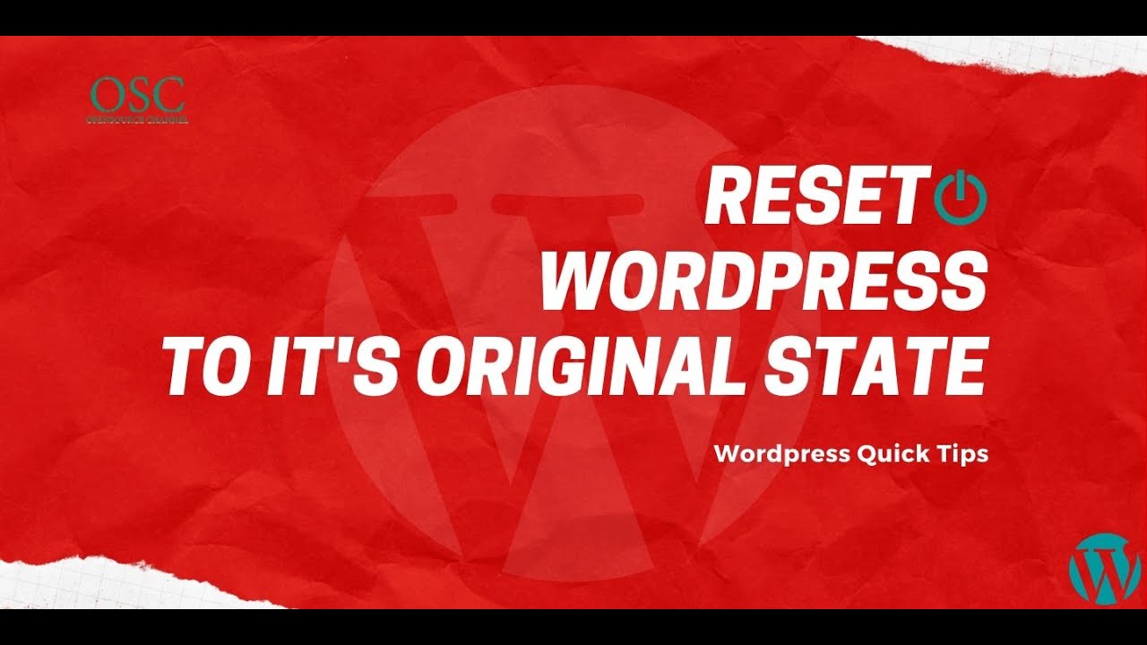 How To Reset WP Back To Default Easy Way To WP Reset For WordPress Websites
