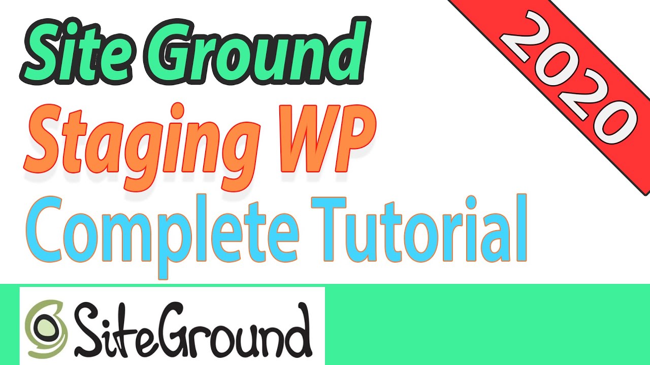 How To Setup A WordPress Staging Site On Siteground - Free One Click Solution