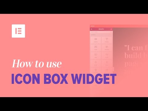 How to Use the Icon Box Widget on Elementor Page Builder Plugin