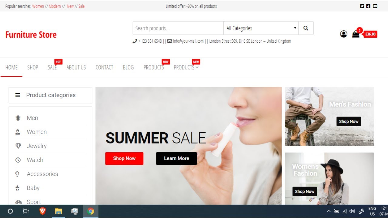 create wordpress ecommerce website