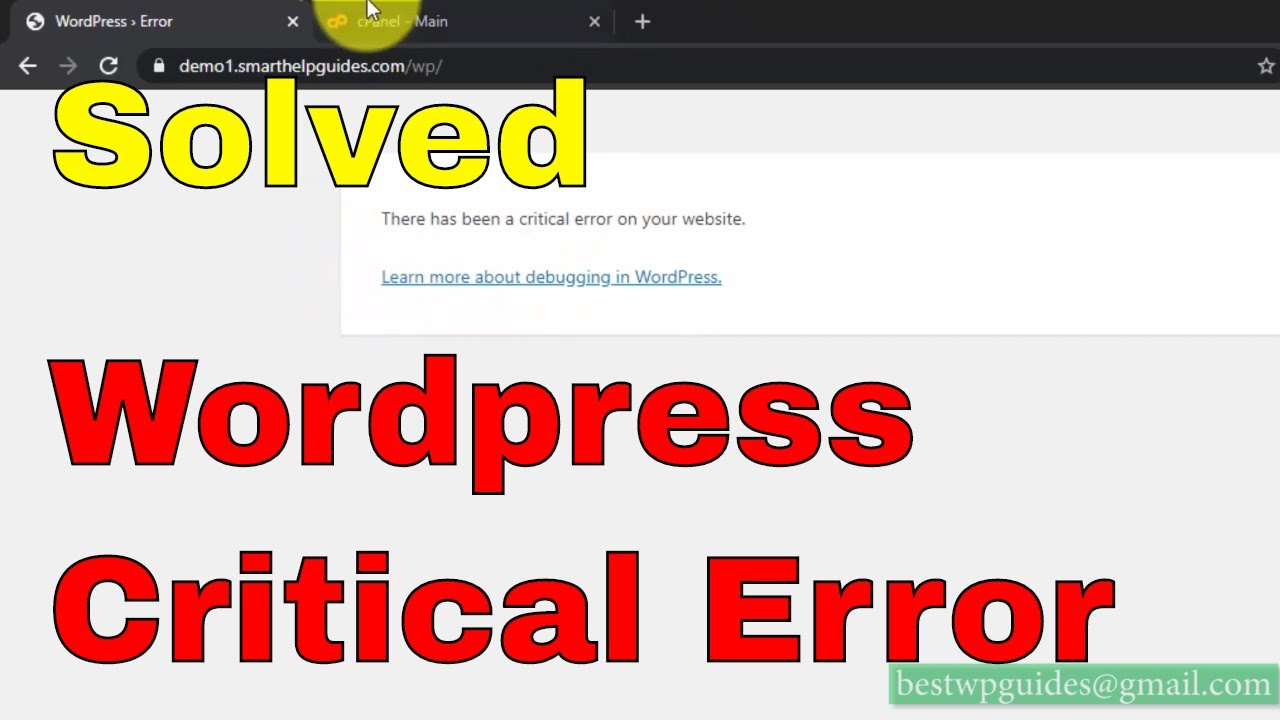How to fix Wordpress critical error (There has been a critical error on your website)