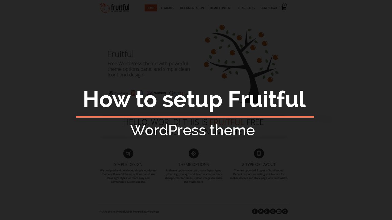 How to setup Fruitful - WordPress theme