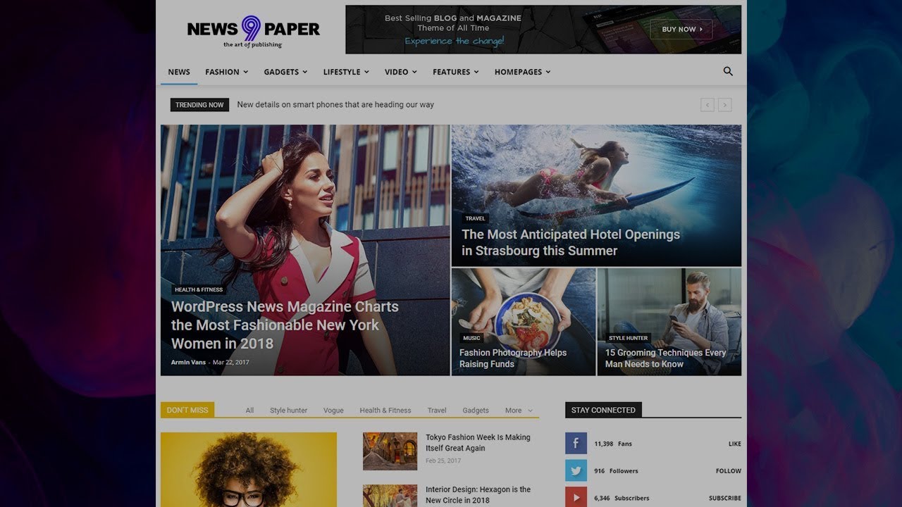 Newspaper 9 WordPress Theme - How to use the tagDiv Social Counter plugin