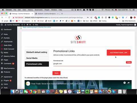 SiteSwift Review Demo   Automatic Content Generator WordPress Plugin