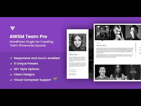 Team WordPress Plugin - AWSM Team Pro